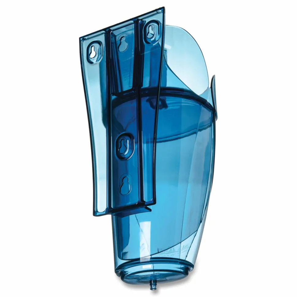 San Jamar Saf-T-Scoop and Guardian System for Ice Machines, 64 oz to 86 oz Ice Scoop, Transparent Blue
