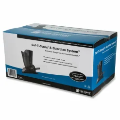 San Jamar Saf-T-Scoop and Guardian System for Ice Machines, 12 oz to 16 oz Ice Scoop, Transparent Blue, 50/Carton