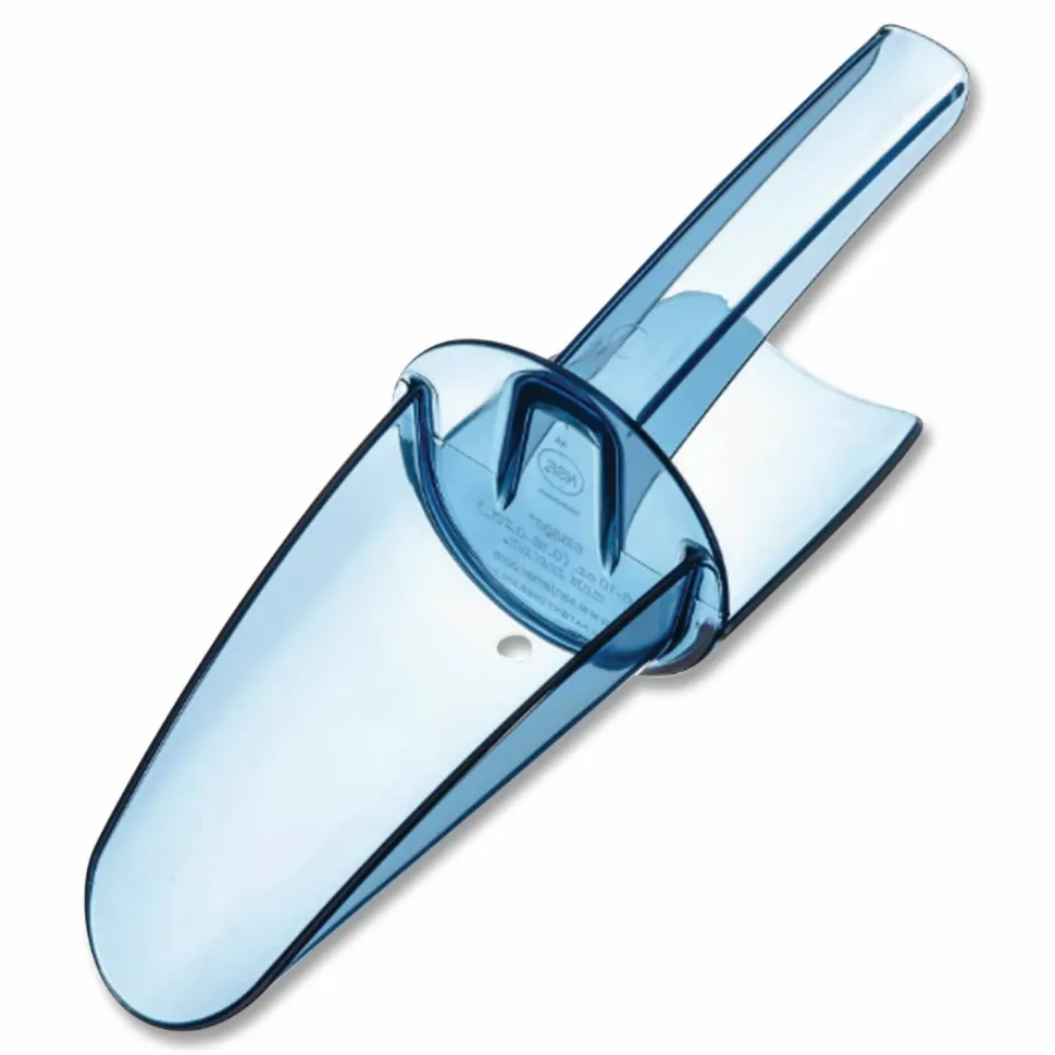 San Jamar Saf-T-Scoop and Guardian System for Ice Machines, 6 oz to 10 oz Ice Scoop, Transparent Blue