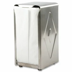 San Jamar Tabletop Napkin Dispenser, Tall Fold, 3.75 x 4 x 7.5, Chrome
