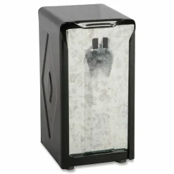 San Jamar Tabletop Napkin Dispenser, Tall Fold, 3.75 x 4 x 7.5, Black
