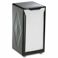San Jamar Tabletop Napkin Dispenser, Tall Fold, 3.75 x 4 x 7.5, Black