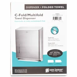 San Jamar C-Fold/Multifold Towel Dispenser, 14 3/4