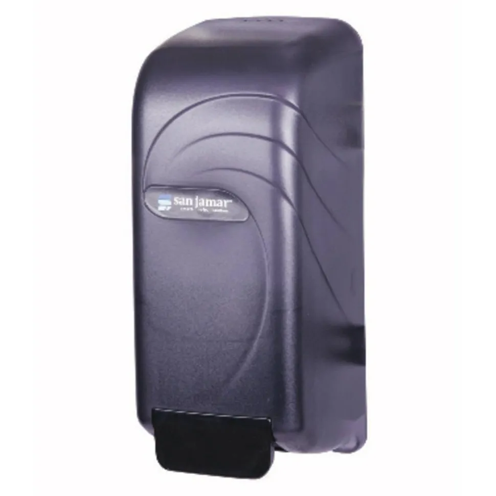 San Jamar Chef Revival Oceans Soap And Hand Sanitizer Dispenser, 10 1/2" x 4 1/2" x 4 3/8", Black
