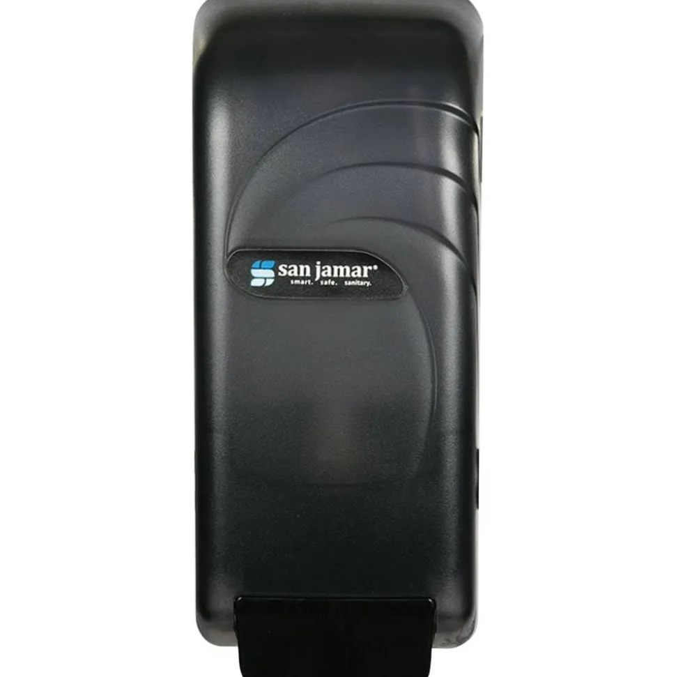 San Jamar Chef Revival Oceans Soap And Hand Sanitizer Dispenser, 10 1/2" x 4 1/2" x 4 3/8", Black