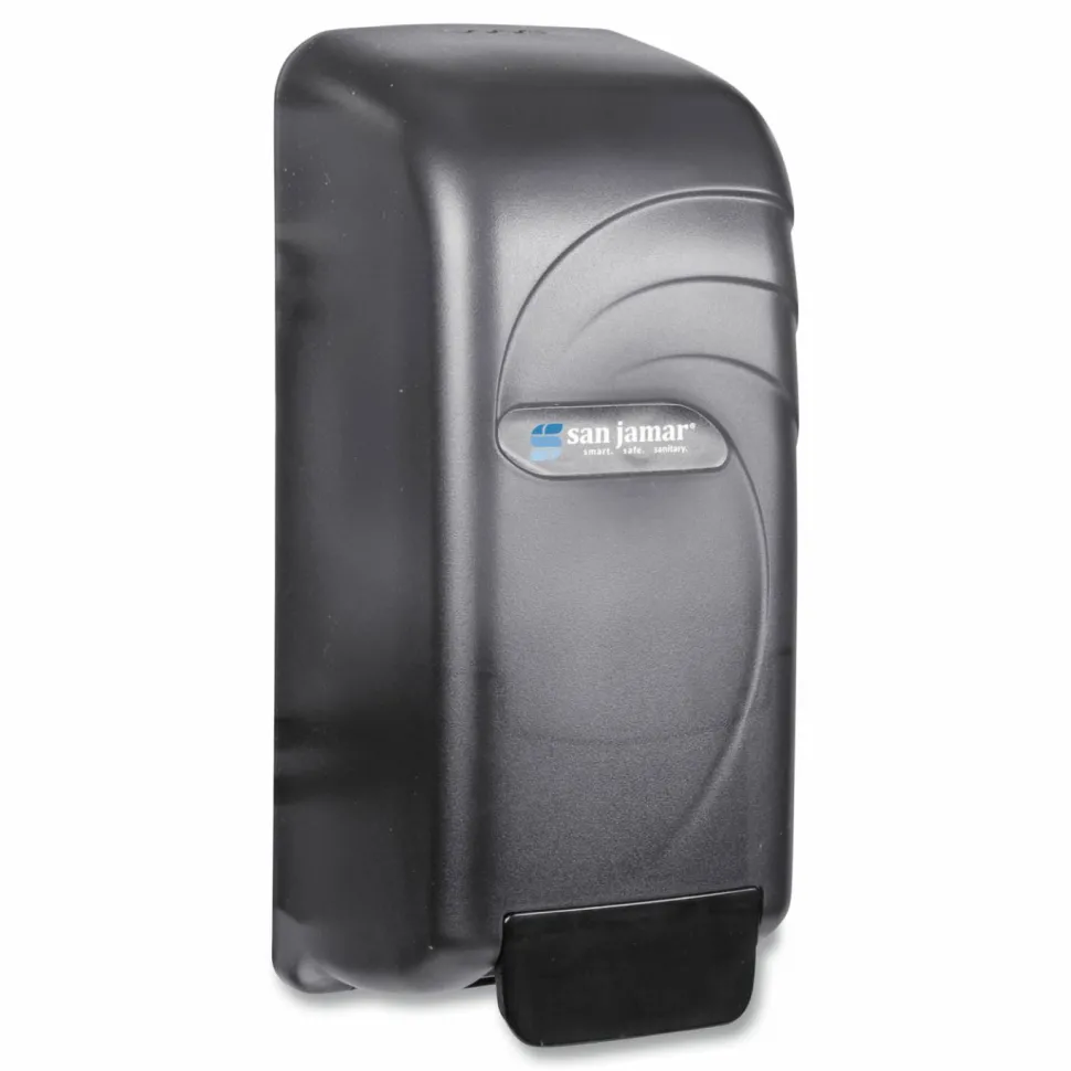 San Jamar Chef Revival Oceans Soap And Hand Sanitizer Dispenser, 10 1/2" x 4 1/2" x 4 3/8", Black