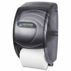 San Jamar Duett Standard Bath Tissue Dispenser, Oceans, 7.5 x 7 x 12.75, Transparent Black Pearl