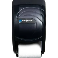San Jamar Duett Standard Bath Tissue Dispenser, Oceans, 7.5 x 7 x 12.75, Transparent Black Pearl