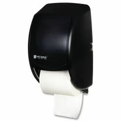 San Jamar Duett Standard Bathroom Tissue Dispenser, Pearl Black