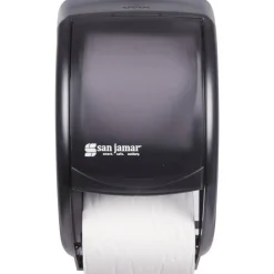 San Jamar Duett Standard Bathroom Tissue Dispenser, Pearl Black