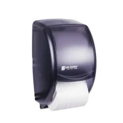 San Jamar Duett Standard Bathroom Tissue Dispenser, Pearl Black