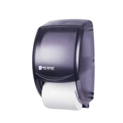 San Jamar Duett Standard Bathroom Tissue Dispenser, Pearl Black