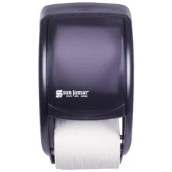San Jamar Duett Standard Bathroom Tissue Dispenser, Pearl Black