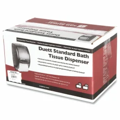 San Jamar Duett Standard Bathroom Tissue Dispenser, Pearl Black