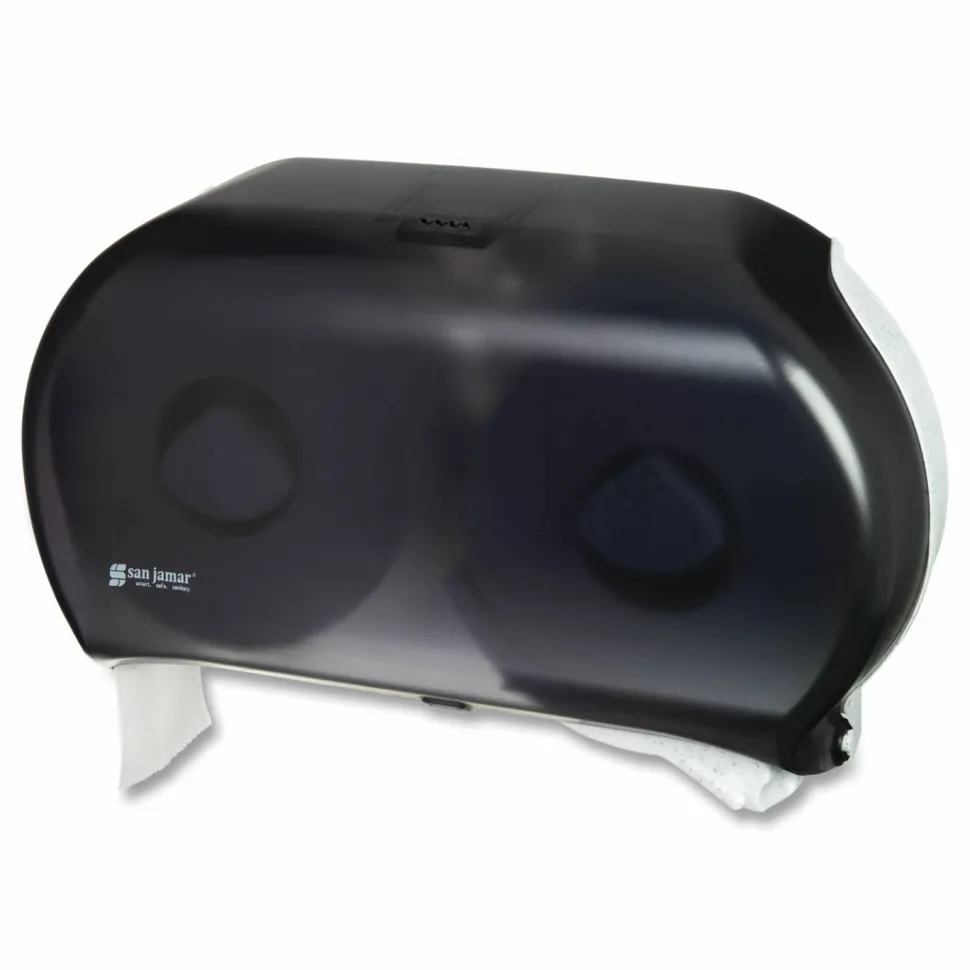 San Jamar Jumbo Bathroom Tissue Dispenser, Pearl Black