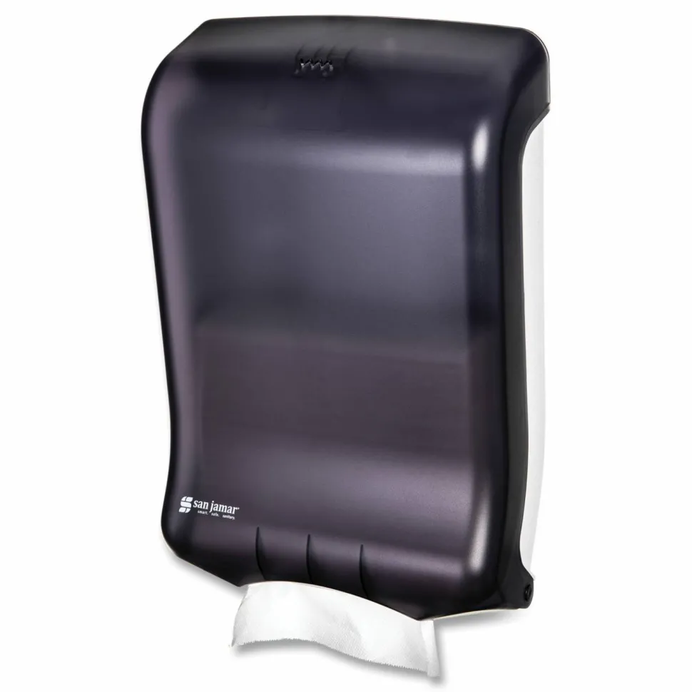 San Jamar Large Capacity Ultrafold Multifold/C-Fold Towel Dispenser, Classic, 11.75 x 6.25 x 18, Black Pearl