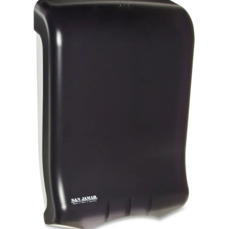 San Jamar Large Capacity Ultrafold Multifold/C-Fold Towel Dispenser, Classic, 11.75 x 6.25 x 18, Black Pearl