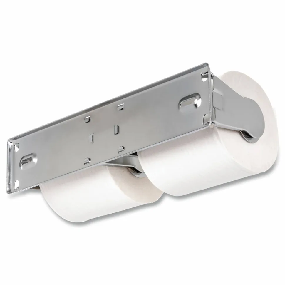 San Jamar Locking Bathroom Tissue Dispenser, Silver