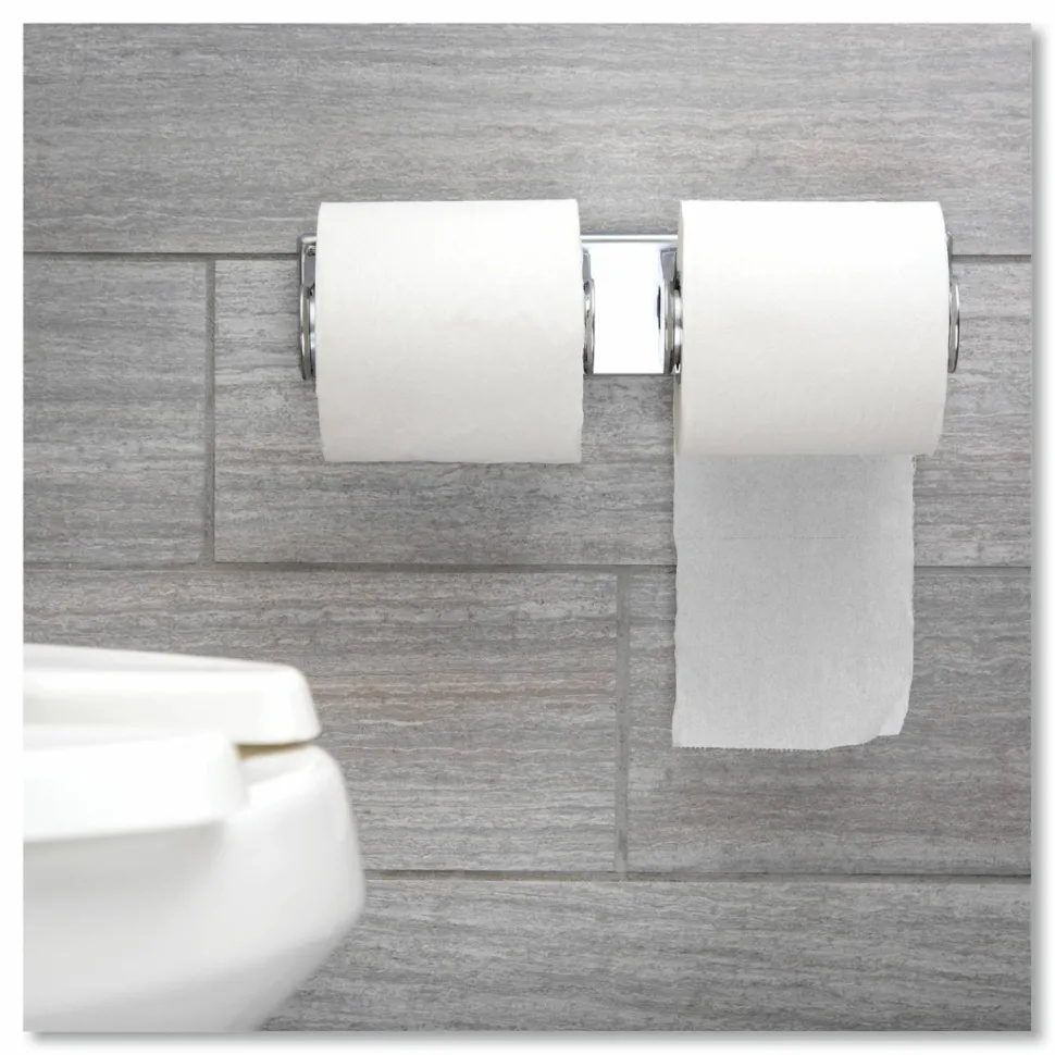San Jamar Locking Bathroom Tissue Dispenser, Silver