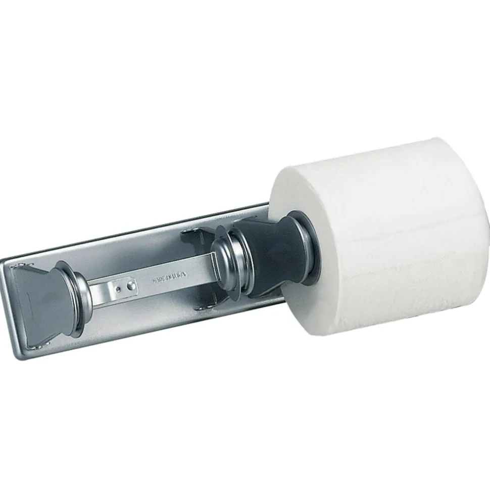 San Jamar Locking Bathroom Tissue Dispenser, Silver