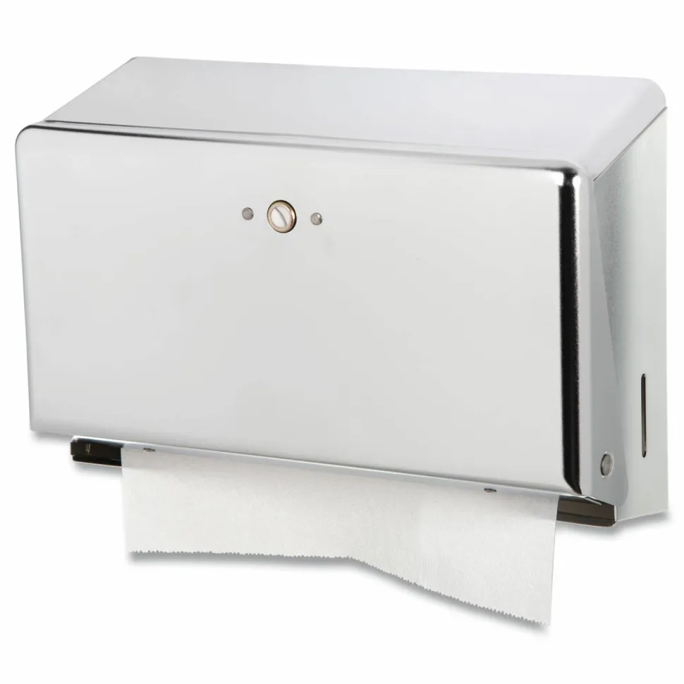 San Jamar Mini Combination Hand Towel Cabinet Dispenser, 11 1/8" x 3 7/8" x 7 7/8", Chrome