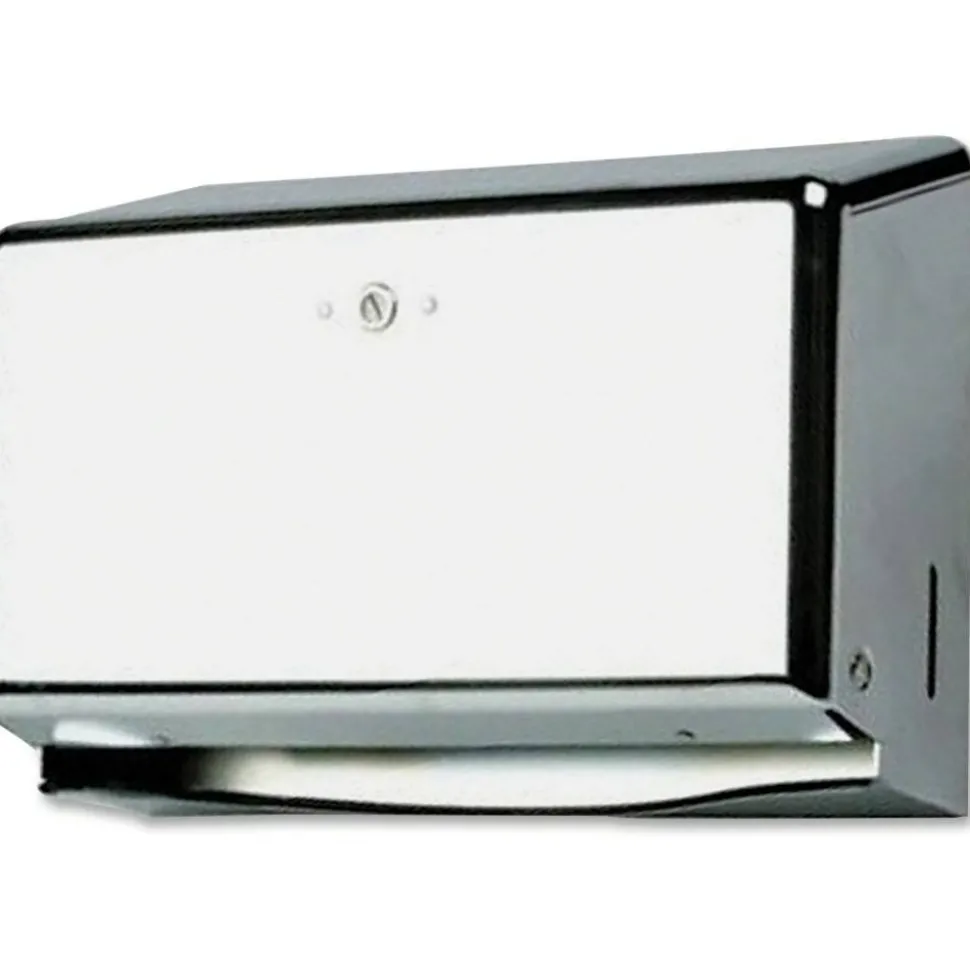 San Jamar Mini Combination Hand Towel Cabinet Dispenser, 11 1/8" x 3 7/8" x 7 7/8", Chrome