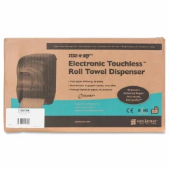 San Jamar Oceans Tear-N-Dry Electronic Touchless Roll Towel Dispenser, 11.75 x 9 x 15.5, Black Pearl