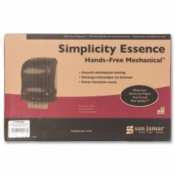 San Jamar Simplicity Mechanical Roll Towel Dispenser, 15.25 x 13 x 10.25, Black
