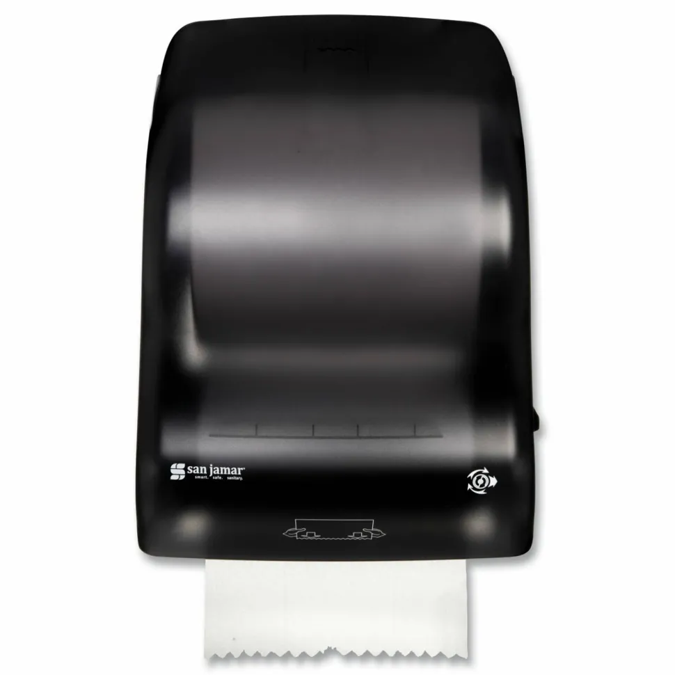 San Jamar Simplicity Mechanical Roll Towel Dispenser, 15.25 x 13 x 10.25, Black