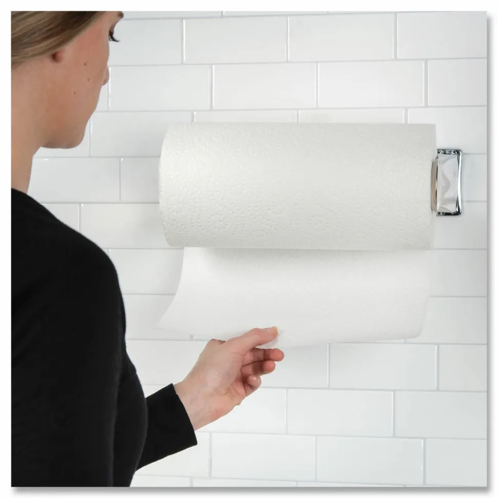 San Jamar Single Roll Towel Dispenser - Roll Dispenser - 1x Roll - 2.9" x 13.3"x 4.6" Depth - Steel - Chrome - Durable, Perforated, Compact - T451XC