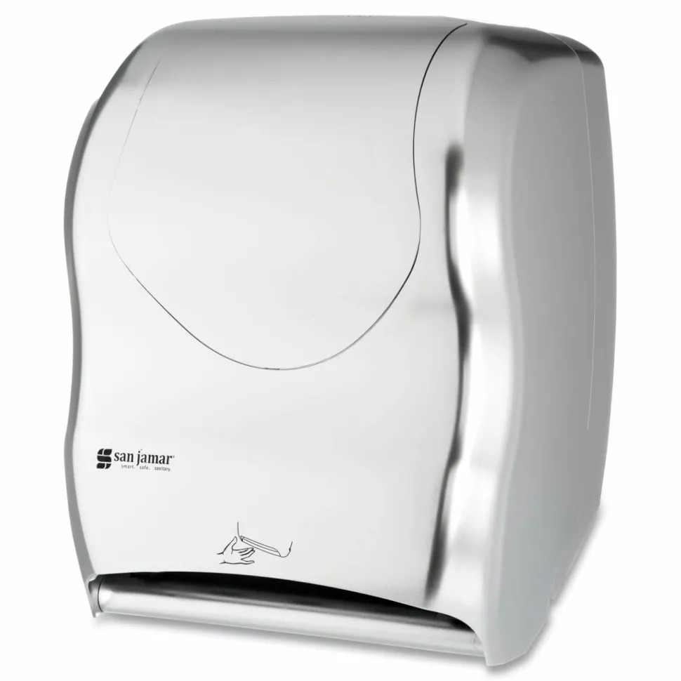San Jamar Smart System with iQ Sensor Towel Dispenser, 16.5 x 9.75 x 12, Silver