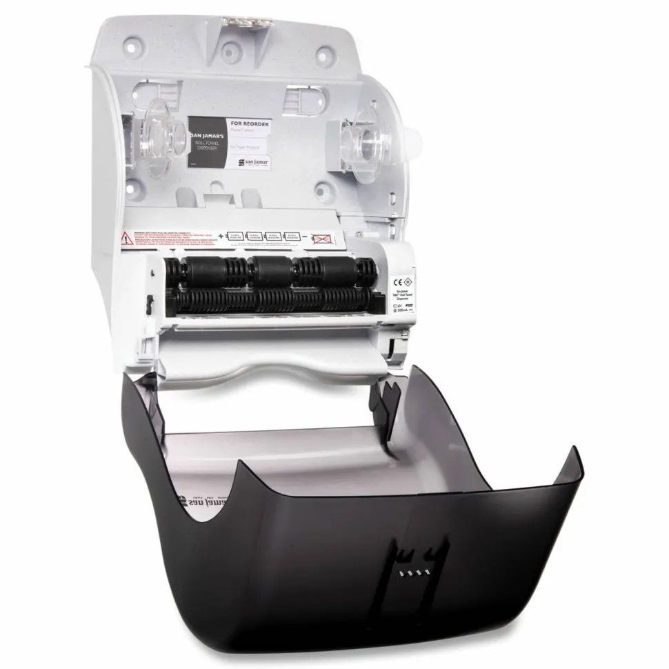 San Jamar Tear-N-Dry Eco Roll Paper Towel Dispenser, 14 7/16" x 11 3/4" x 9 1/8", Black