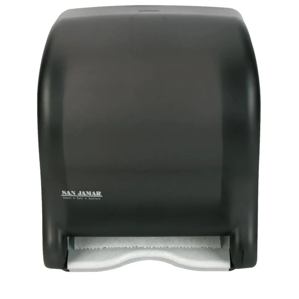 San Jamar Tear-N-Dry Eco Roll Paper Towel Dispenser, 14 7/16" x 11 3/4" x 9 1/8", Black