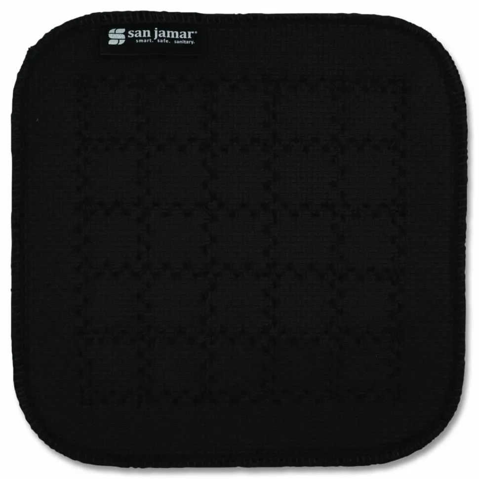 San Jamar Ultigrip Hot Pad, 11.5", Neoprene, Black