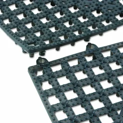 San Jamar Versa-Mat Bar-Shelf Liner, Plastic, 12w x 12d x 0.25h, Black, 24/Carton