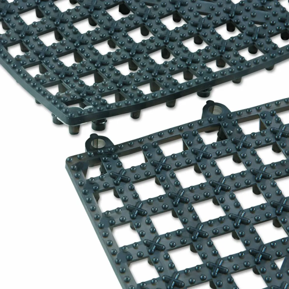 San Jamar Versa-Mat Bar-Shelf Liner, Plastic, 12w x 12d x 0.25h, Black, 24/Carton