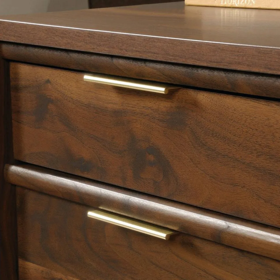 Sauder Clifford Place 59"W Mid-Century Executive Computer Desk, Grand Walnut