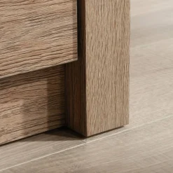 Sauder Dixon City Library 4-Shelf Bookcase With Sliding Doors And Filing Drawer, Brushed Oak/Pebble White
