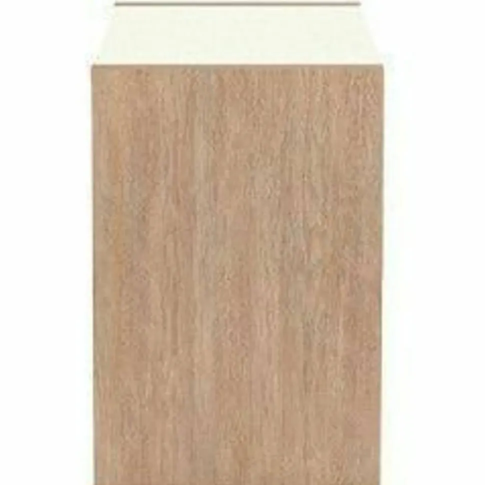 Sauder Dixon City 33"W Computer Desk Cabinet With Storage, Brushed Oak/Pebble White