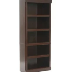 Sauder Heritage Hill 72"H Bookcase, Open 5-Shelf, Classic Cherry
