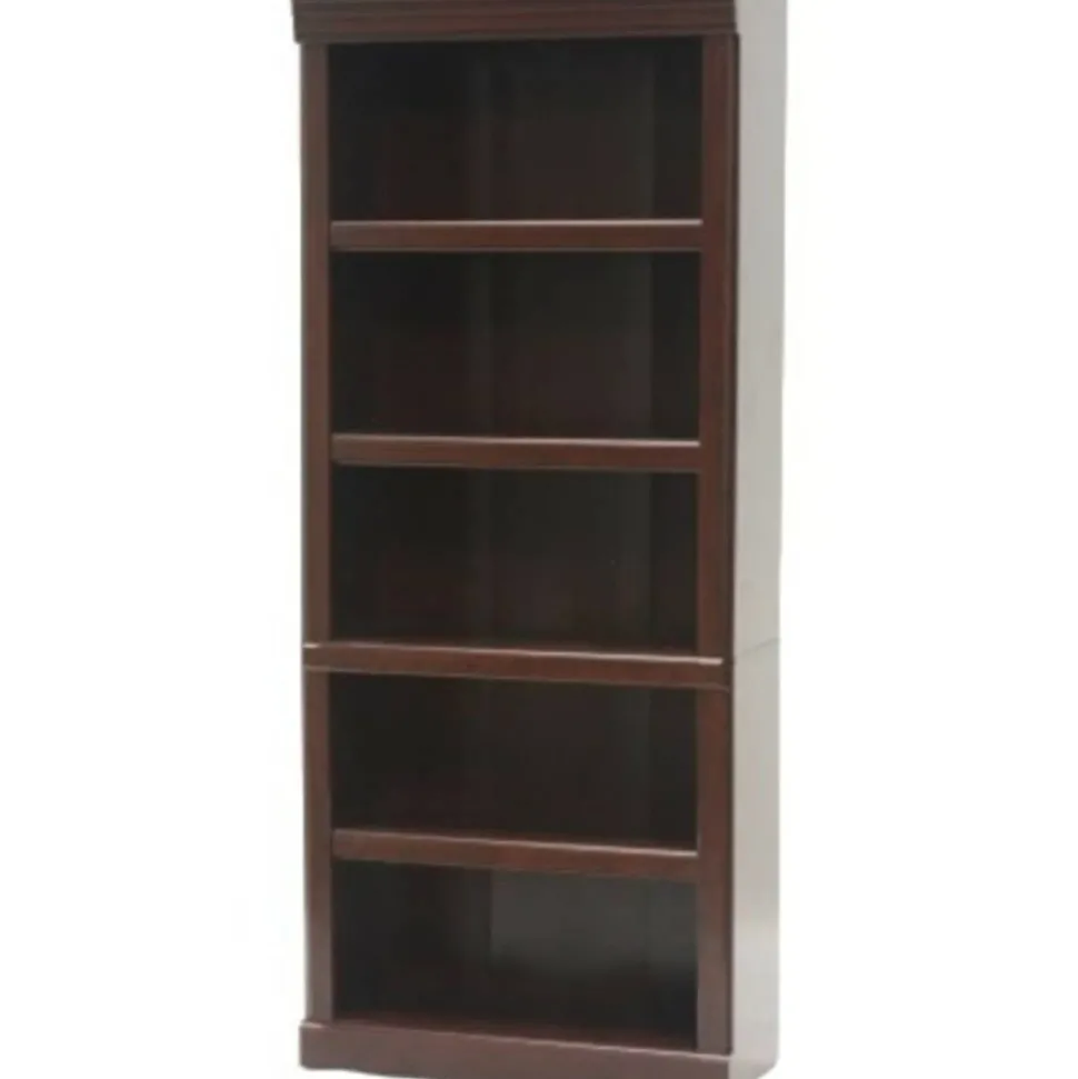 Sauder Heritage Hill 72"H Bookcase, Open 5-Shelf, Classic Cherry