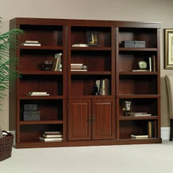Sauder Heritage Hill 71 1/4"H 3-Shelf Traditional Bookcase, Cherry/Dark Finish