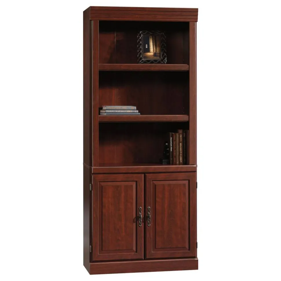 Sauder Heritage Hill 71 1/4"H 3-Shelf Traditional Bookcase, Cherry/Dark Finish