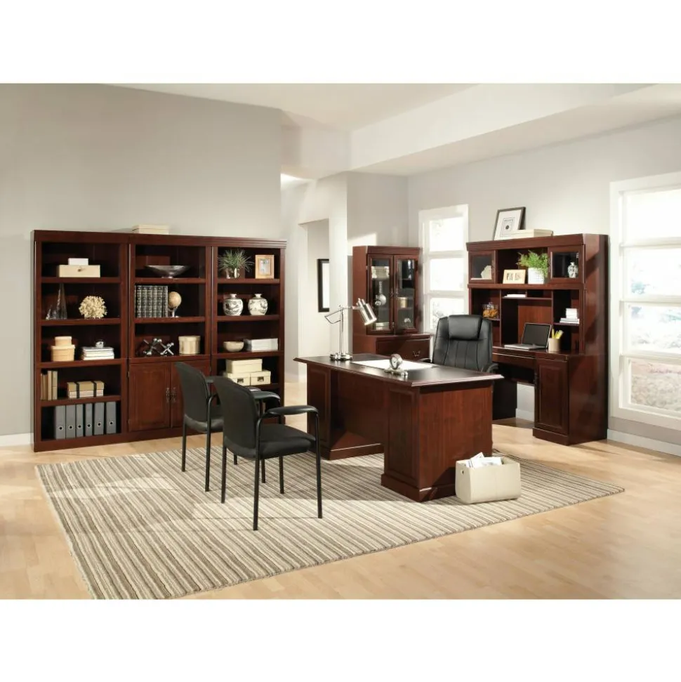 Sauder Heritage Hill 71 1/4"H 3-Shelf Traditional Bookcase, Cherry/Dark Finish
