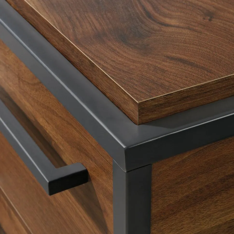Sauder Nova Loft 59"W L-Shape Corner Desk, Grand Walnut