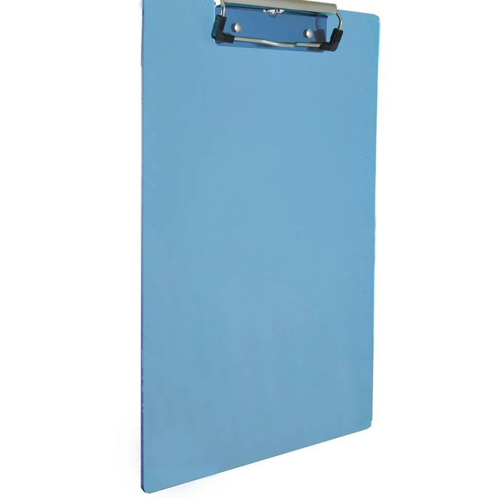 Saunders Acrylic Clipboard, 0.5" Clip Capacity, Holds 8.5 x 11 Sheets, Transparent Blue