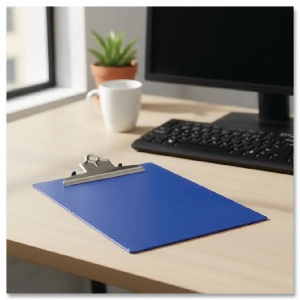Saunders 96% Recycled Antibacterial Clipboard With Hanging Hole, 13 1/4"H x 9"W x 1 3/4"D, Letter, Purple
