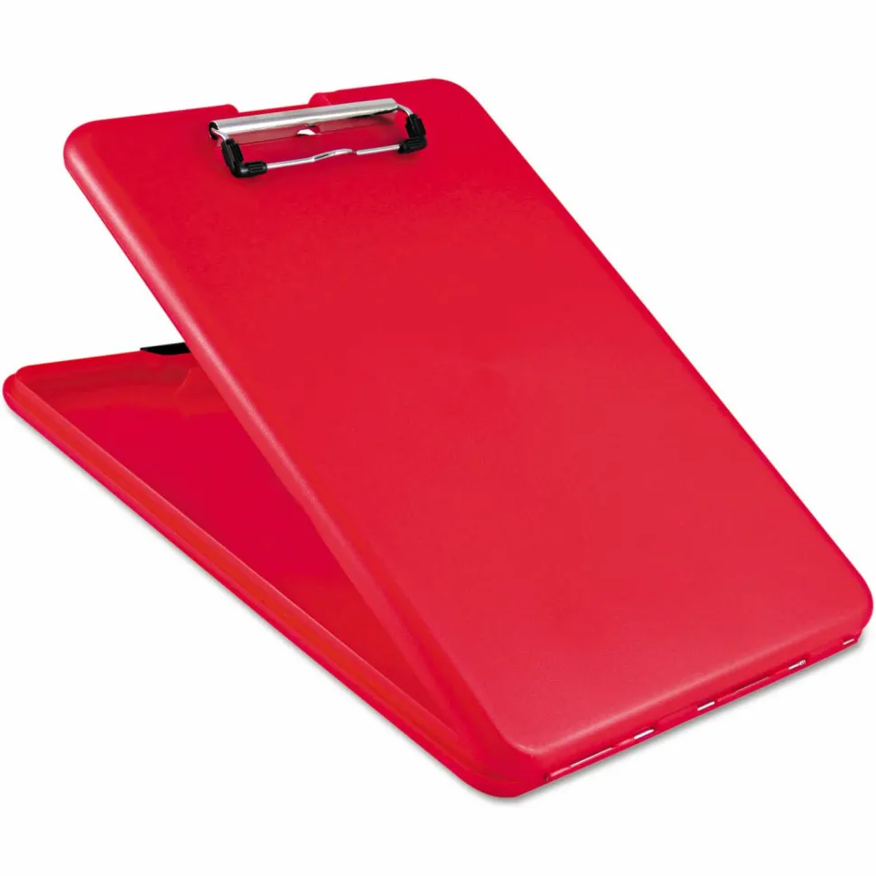 Saunders SlimMate Storage Clipboard, 0.5" Clip Capacity, Holds 8.5 x 11 Sheets, Red