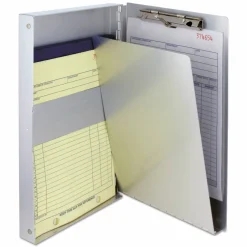 Saunders Snapak Aluminum Side-Opening Form Holder, 5" x 8", Silver, 89% Recycled