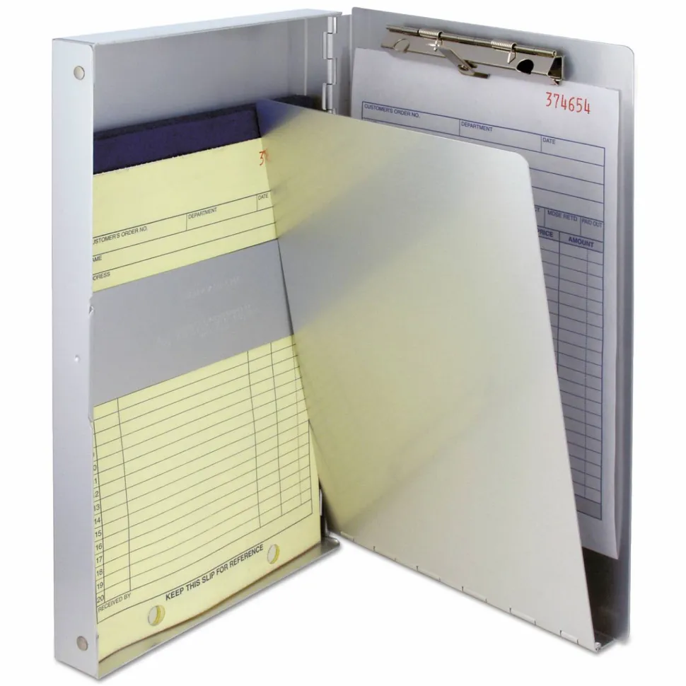 Saunders Snapak Aluminum Side-Opening Form Holder, 5" x 8", Silver, 89% Recycled
